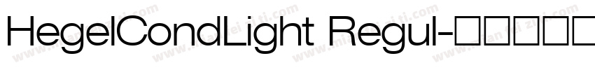 HegelCondLight Regul字体转换